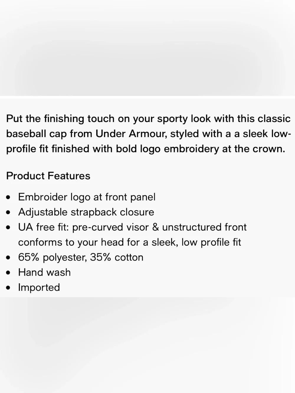 Men’s Logo Embroidered Twill Hat
